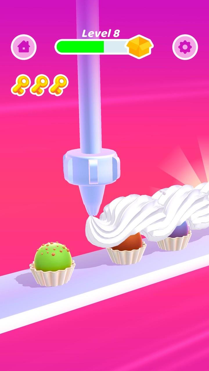 Perfect Cream: Icing Cake Game スクリーンショット 3