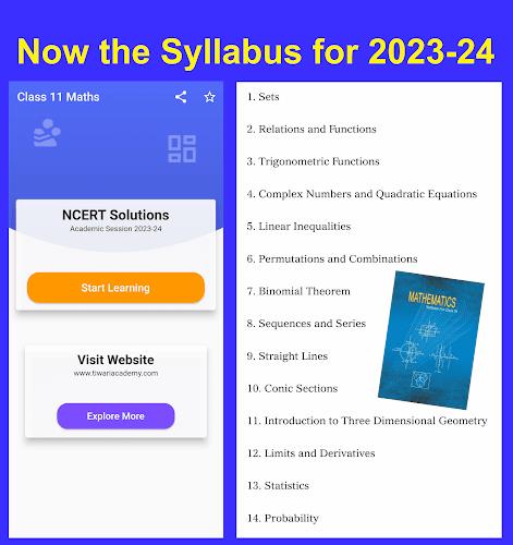 Class 11 Maths for 2023-24 Capture d'écran 1