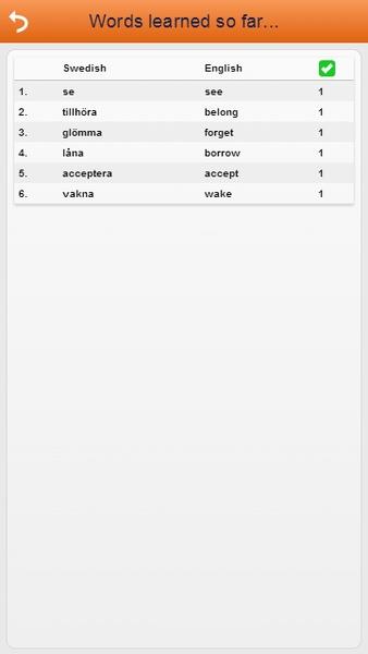 Learn Swedish Words Free スクリーンショット 2