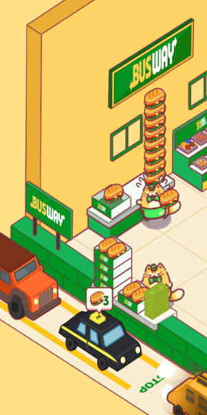 Cat Snack Bar: Cute Food Games 스크린샷 1