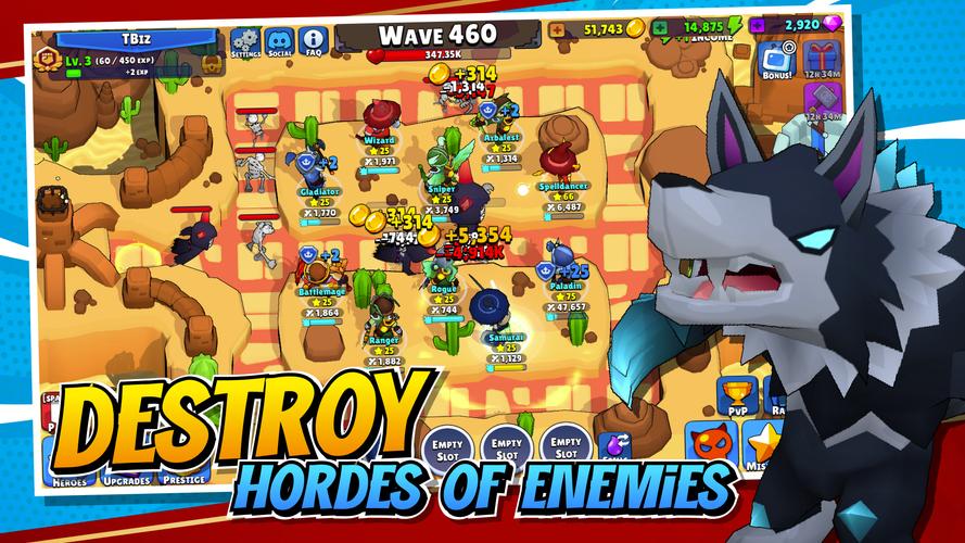 Idle Hero TD Tower Defense RPG Screenshot 2