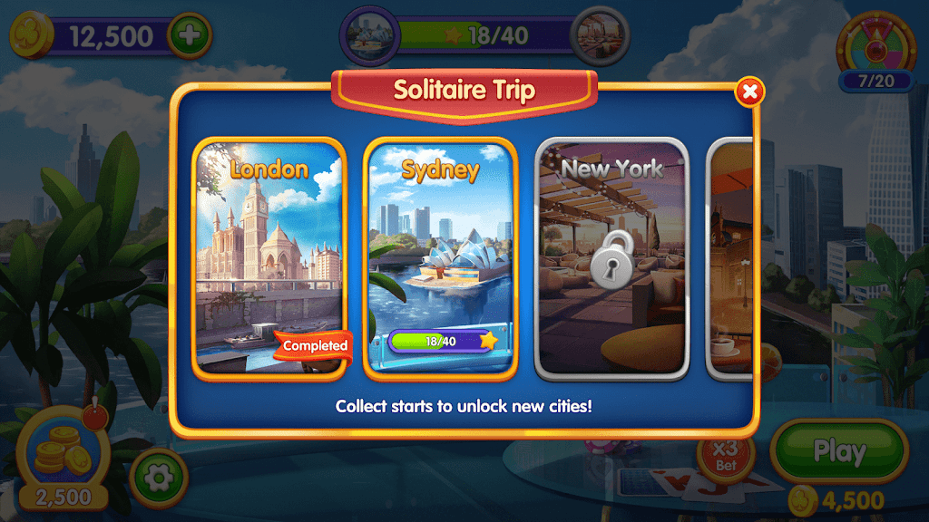 Solitaire Trip: Classic Tripeaks Card Game應用截圖第4張