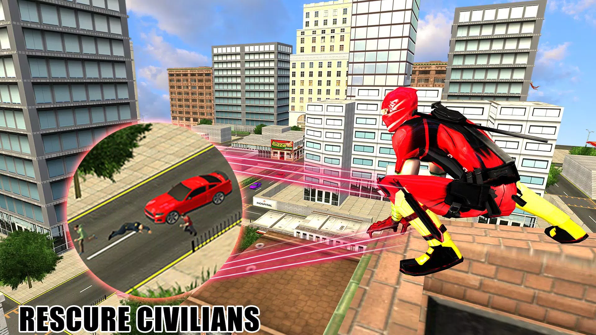 Flying Ninja Hero Crime Chase应用截图第4张