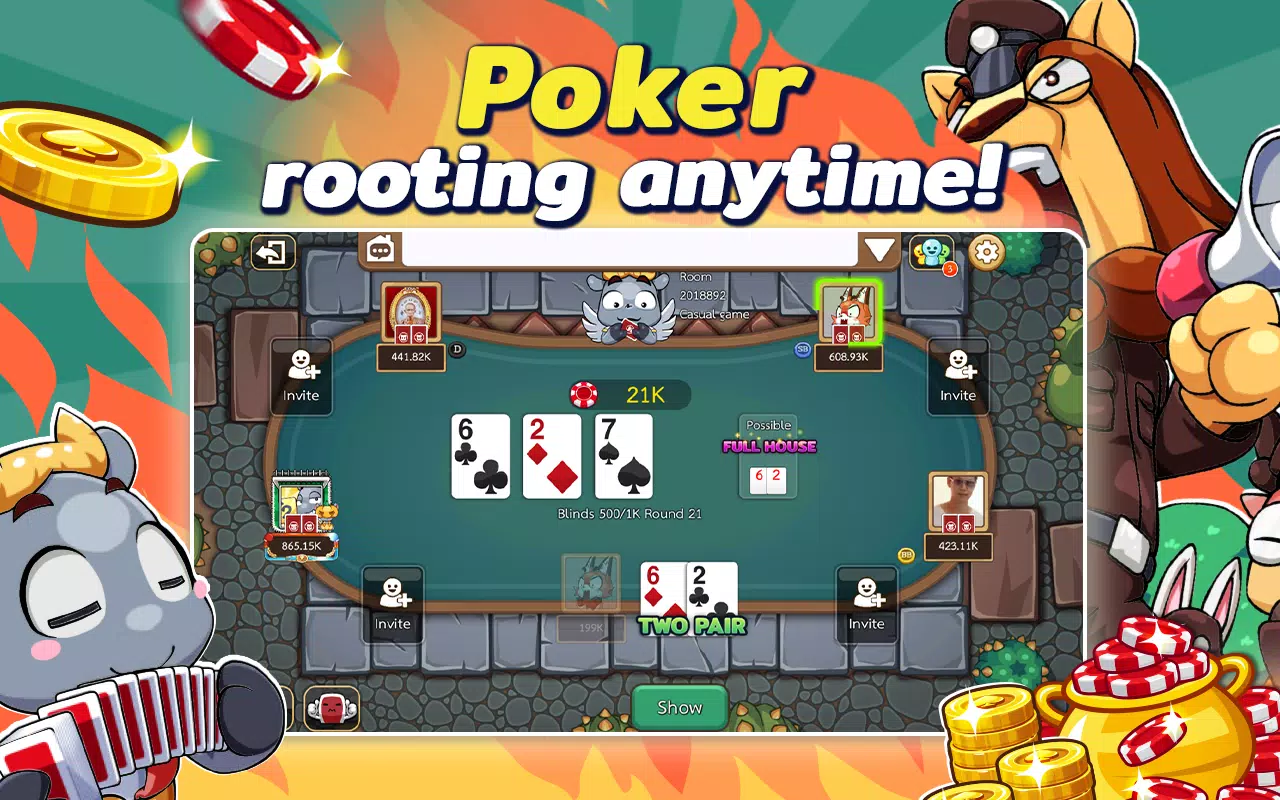 Dummy & Toon Poker ดัมมี่ทุย应用截图第3张