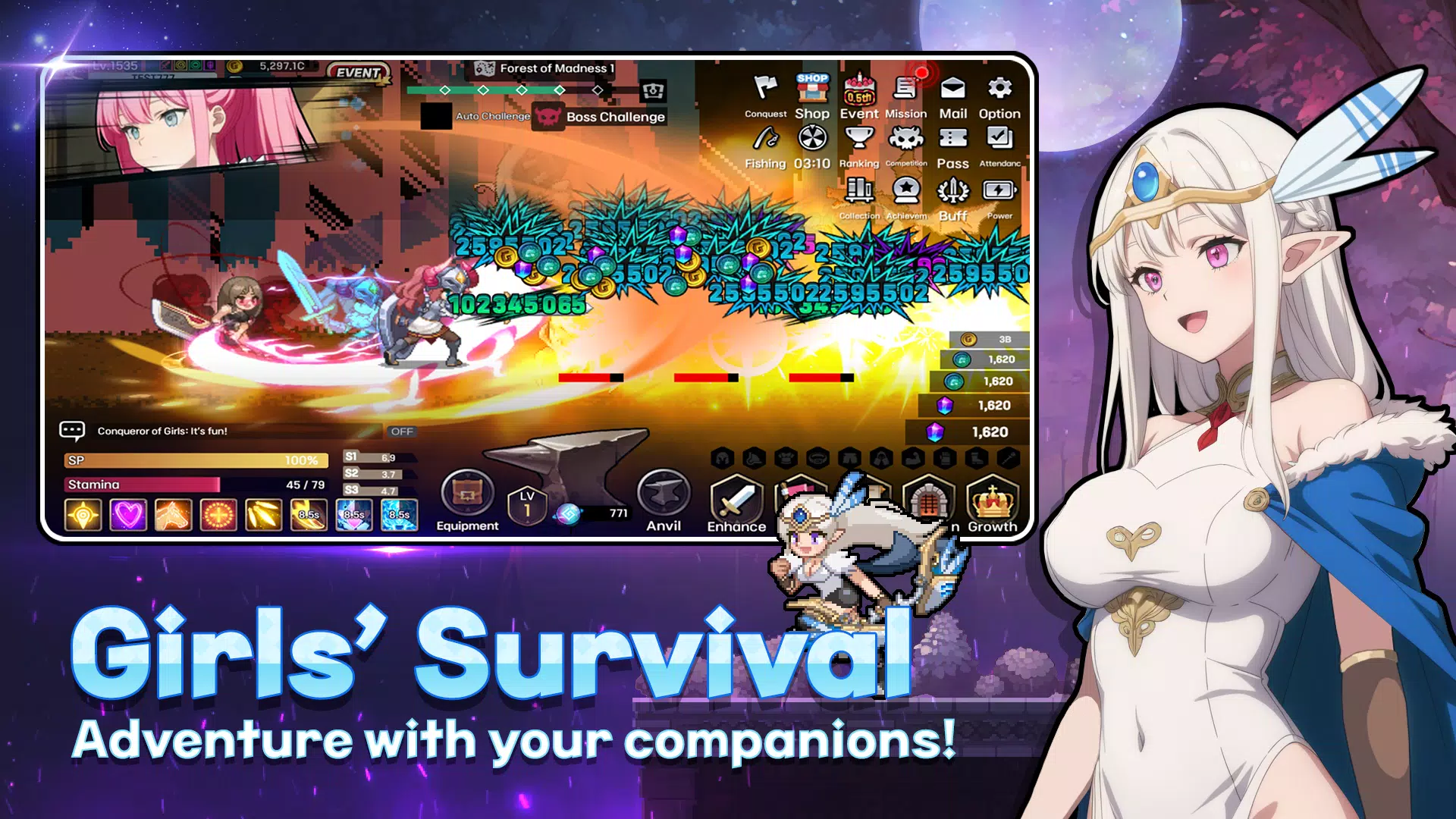 Conquest Girls: AFK Idle RPG應用截圖第3張