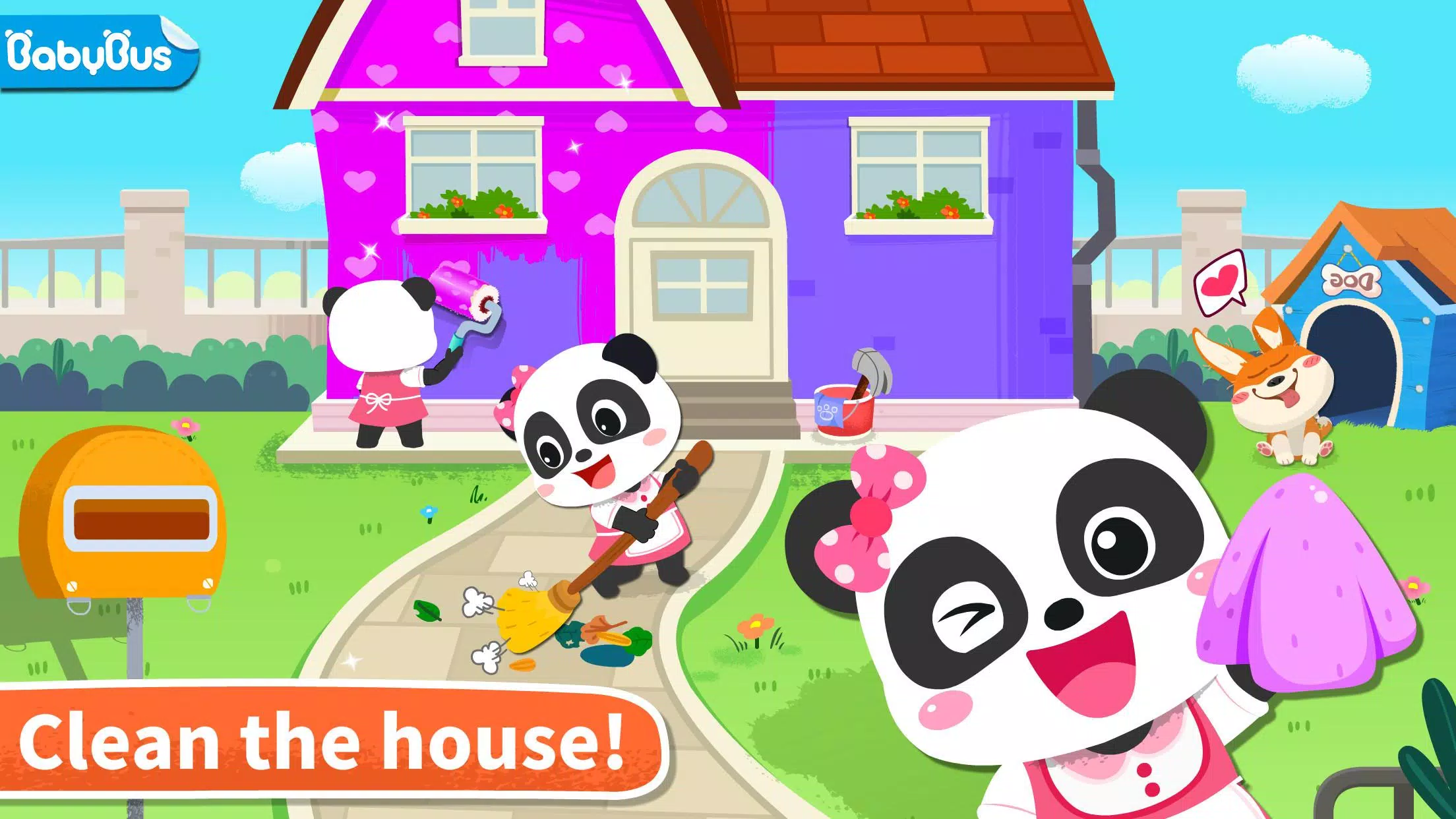 Baby Panda’ s House Cleaning Captura de pantalla 1