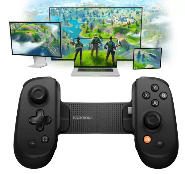 Backbone Pro controller with a game on different devices