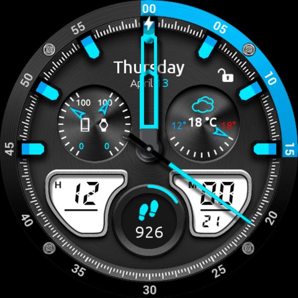 Fury Watch Face Captura de tela 4