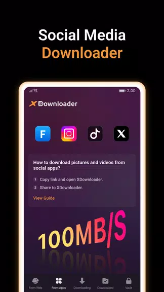X Video Downloader & Player Captura de tela 2