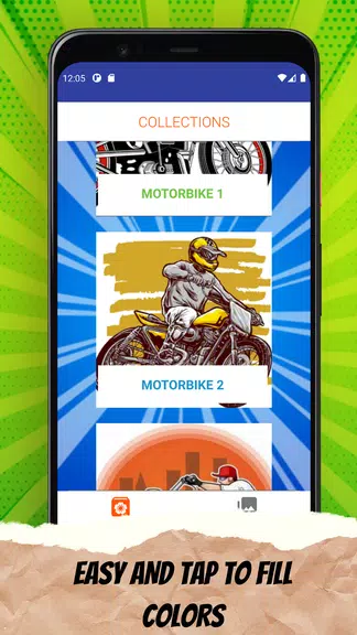 MotorBike Coloring Page Screenshot 2