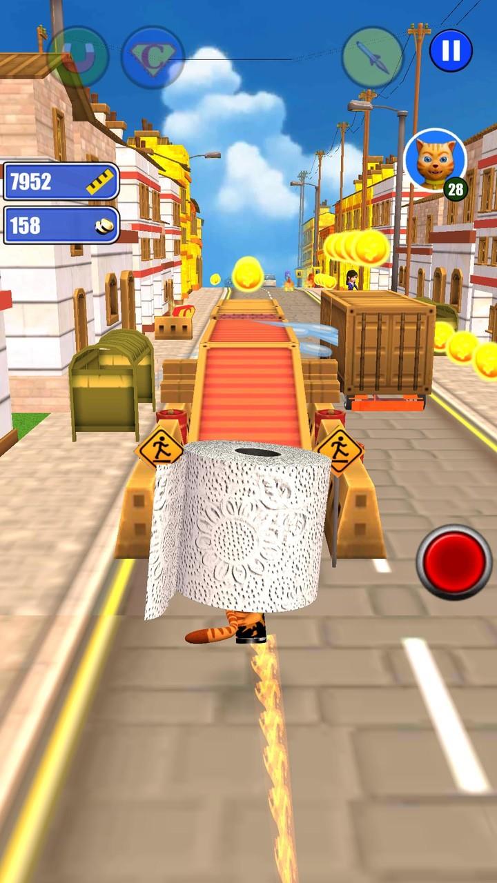 Toilet Paper Cat Run Скриншот 3