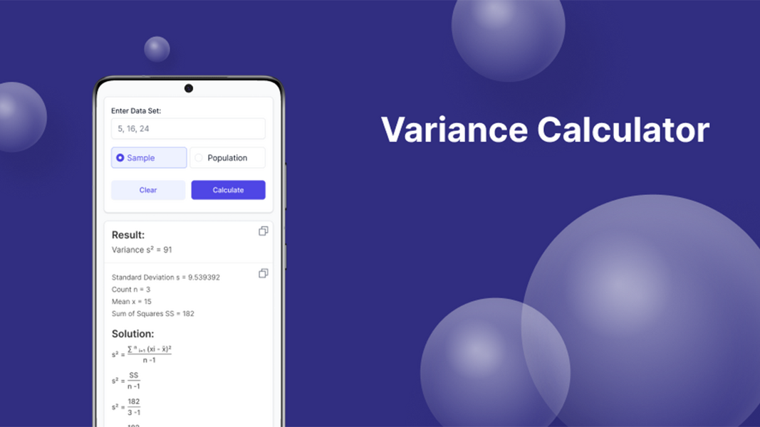 Variance Calculator Скриншот 3