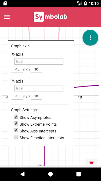 Symbolab Graphing Calculator Captura de pantalla 4