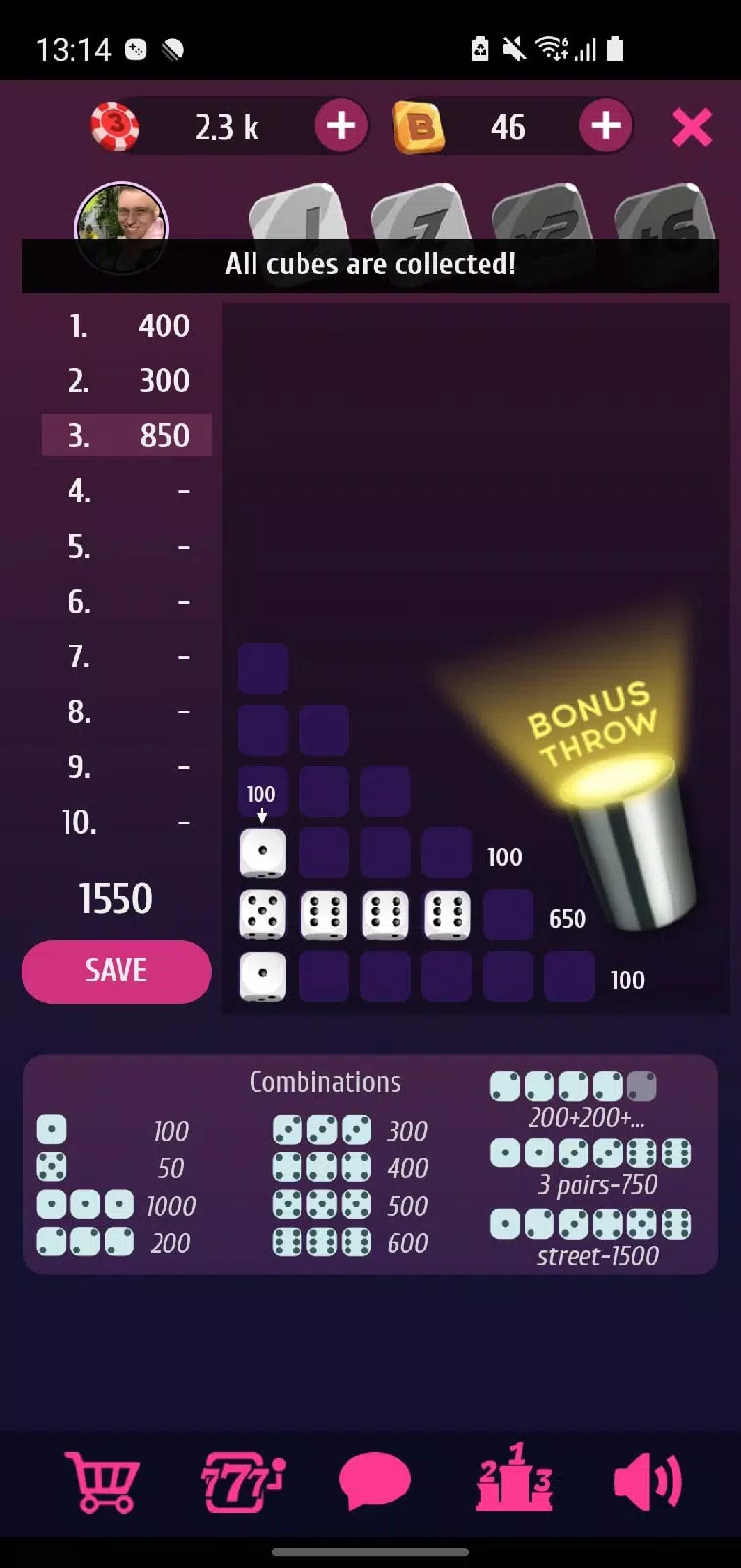 Farkle Pro - 10000 dice game應用截圖第3張