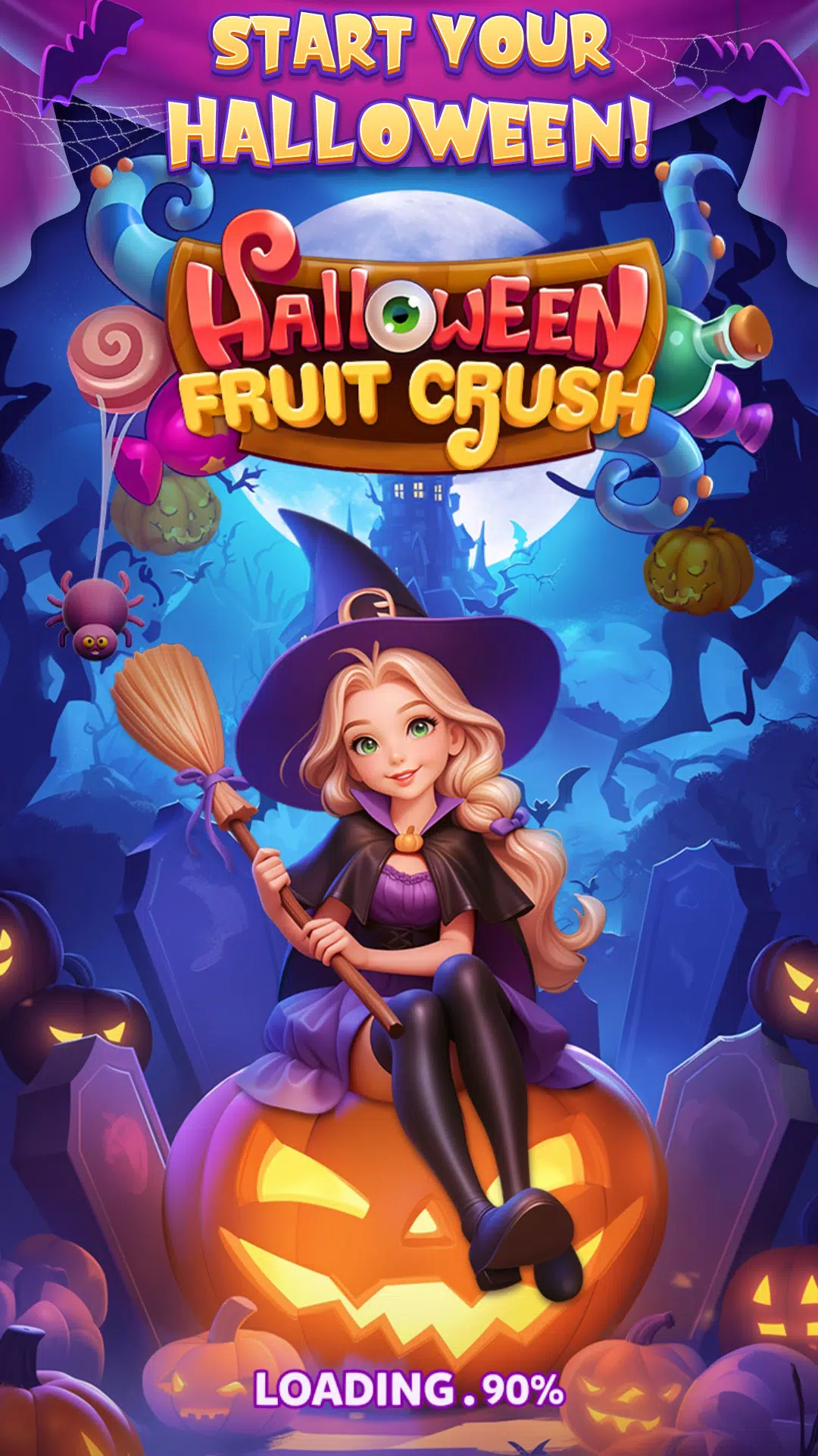 Halloween Fruit Crush Captura de tela 1