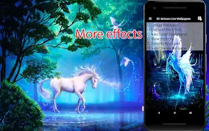 Unicorn Live Wallpapers Captura de pantalla 3