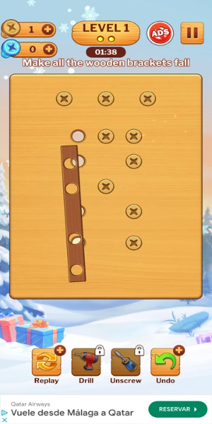 Wood Nuts Game: Unscrew Puzzle Capture d'écran 2