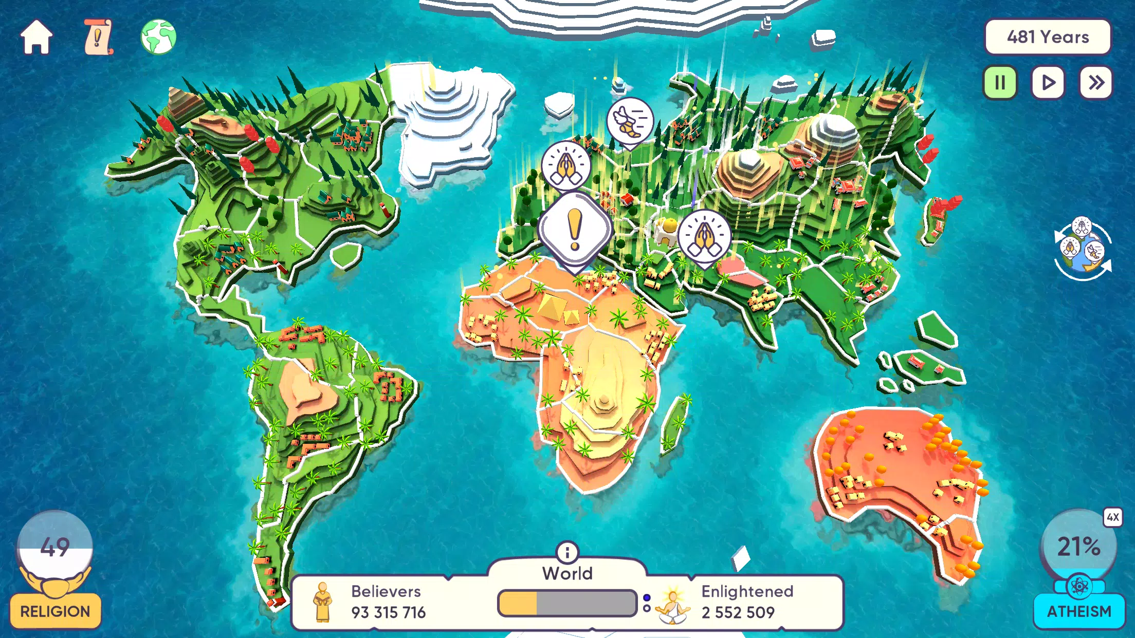 Religion Inc. The game god sim 스크린샷 4