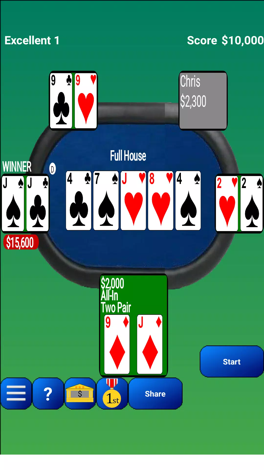 Texas Hold’em Poker Captura de pantalla 1