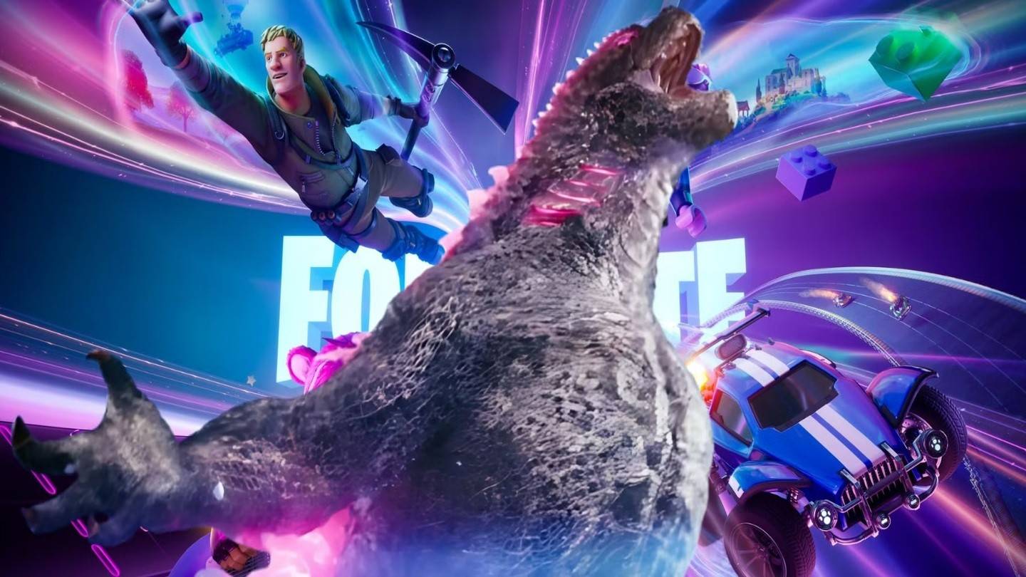 Univers Fortnite et Monster: Mecha Godzilla et King Kong Fight