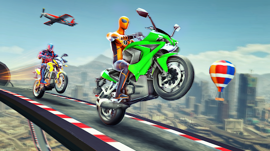 Super Hero Game - Bike Game 3D Captura de tela 2