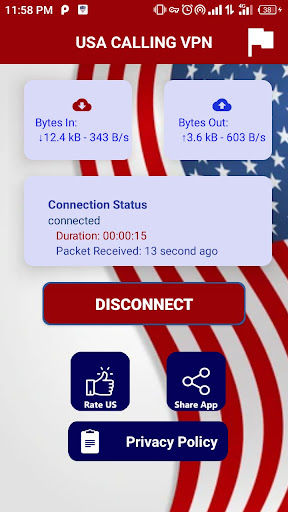 USA VPN - Get USA IP स्क्रीनशॉट 1