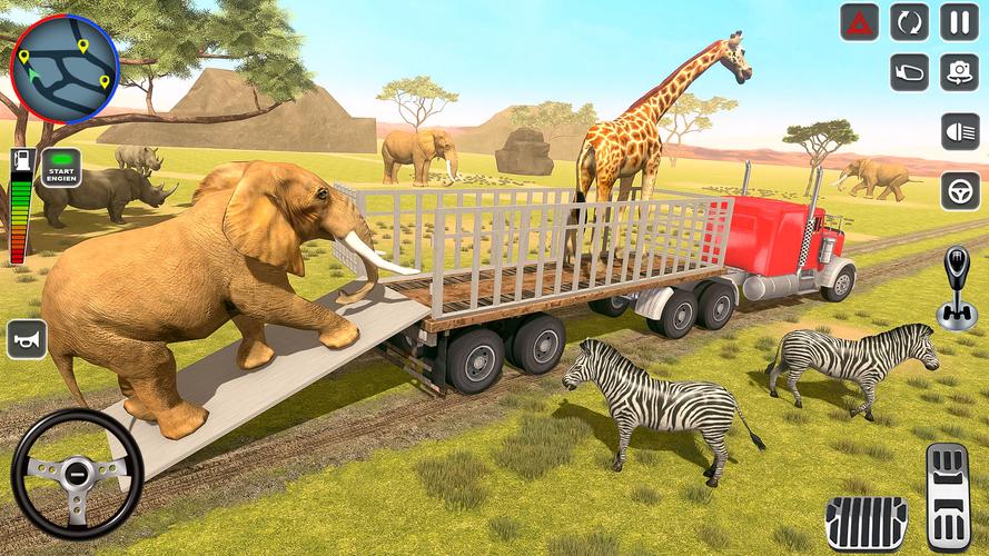 Wild Animal Truck Transporter Скриншот 4