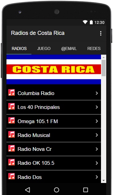 Radios Emisoras de Costa Rica FM AM en Vivo Gratis Captura de tela 1