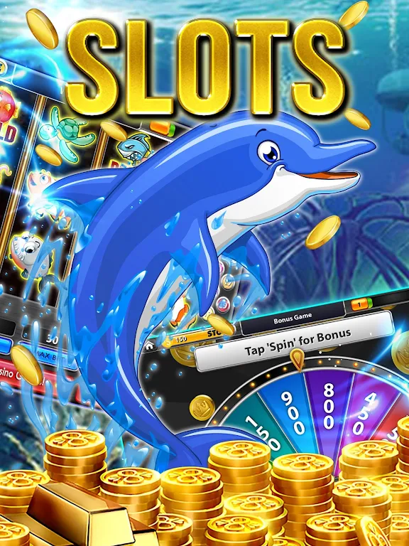 Dolphin Slots: Deluxe Pearl Capture d’écran 1