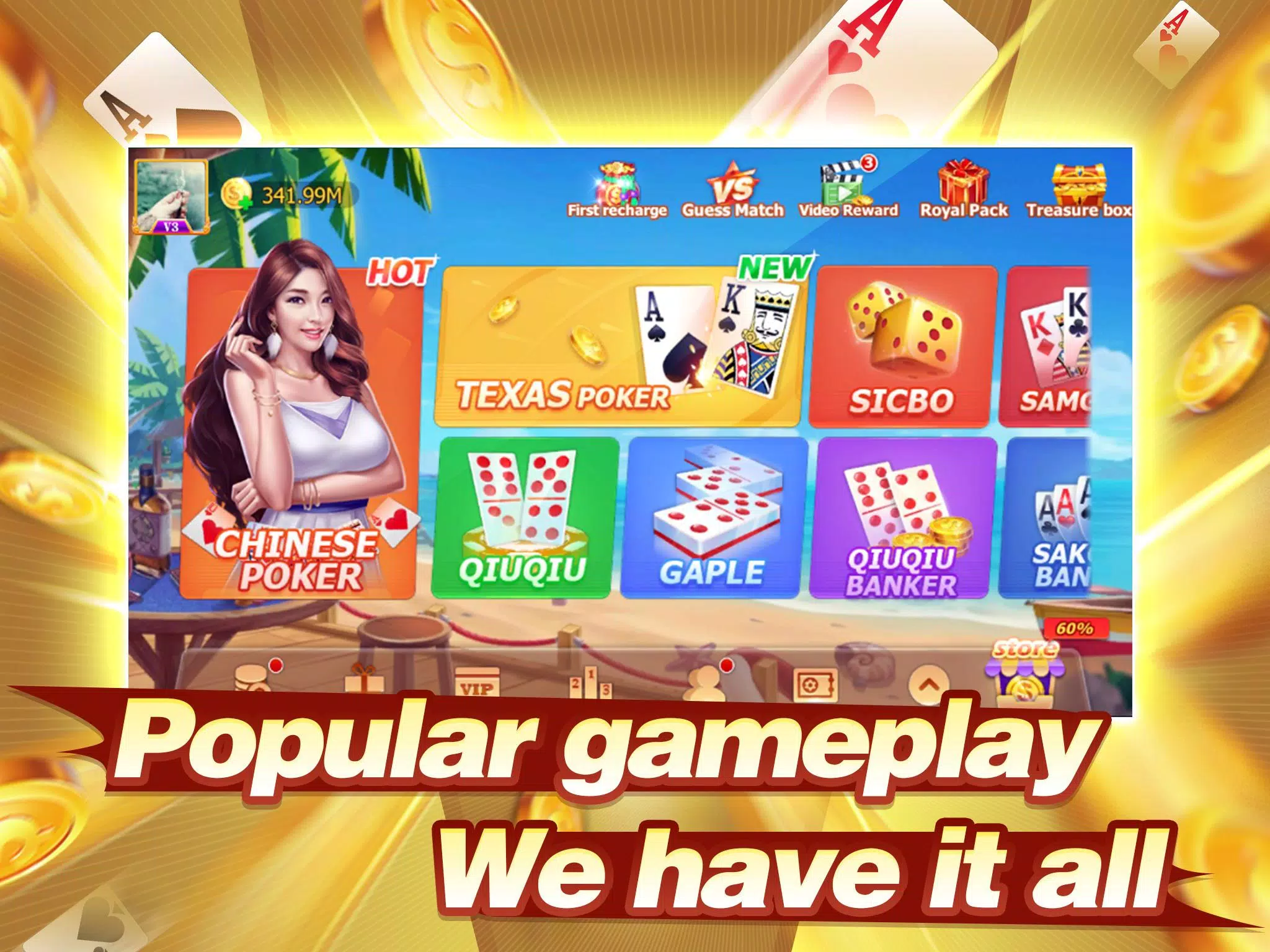 Capsa susun (Capsun) - Chinese Poker 스크린샷 3