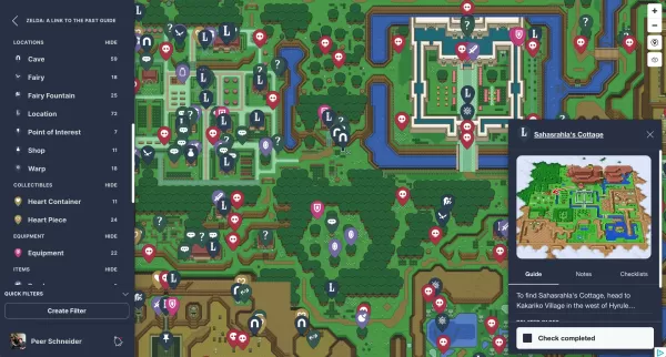 Interactive Light/Dark World Map