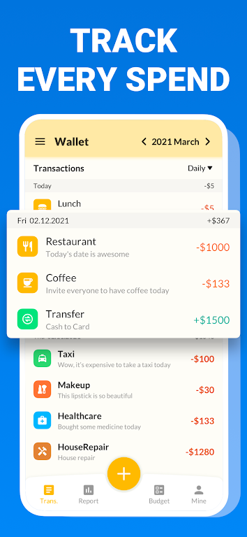 Money Tracker Expense Tracker Capture d'écran 2