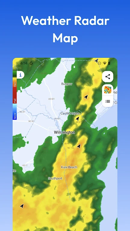 Weather Radar RainViewer Captura de pantalla 1