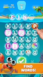 Bubble Words - Conecta letras Captura de pantalla 1