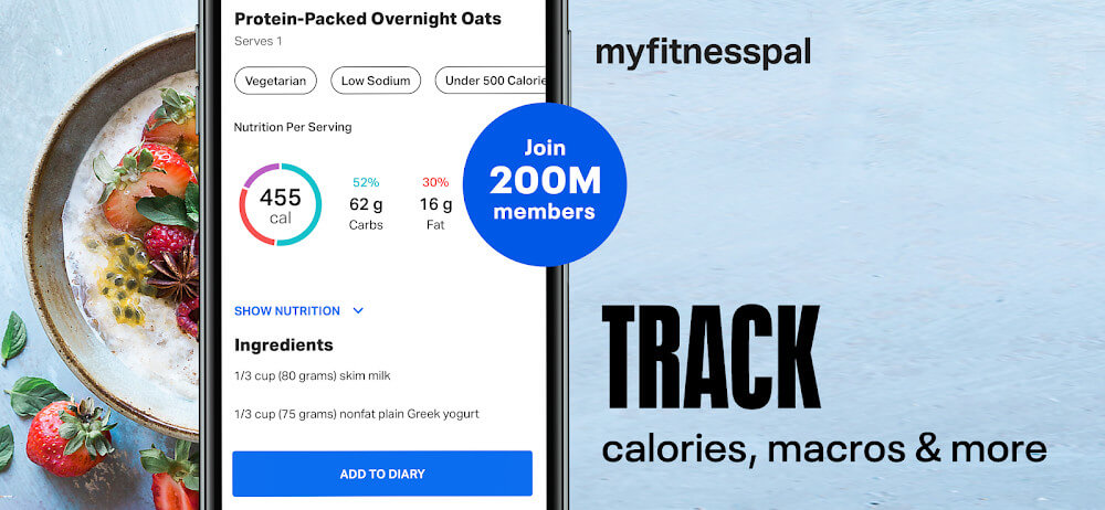 MyFitnessPal 的卡路里計算機和膳食追蹤工具應用截圖第1張