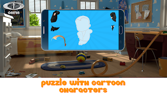 Puzzle with Cartoon Characters スクリーンショット 1