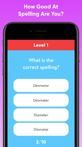 Spelling Test Quiz Screenshot 1