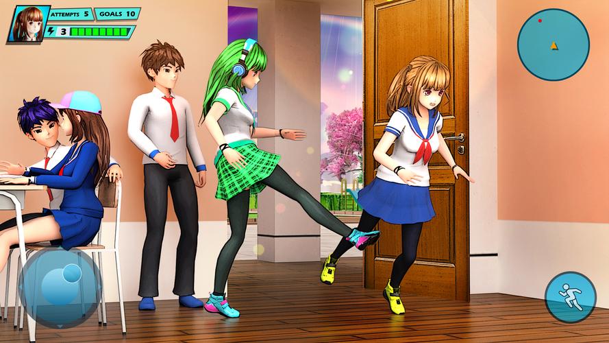 School Love Life: Anime Games Captura de tela 1