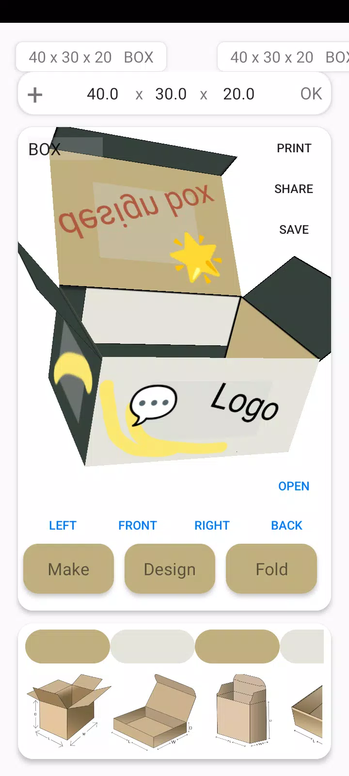 Box Maker Template Creator Pro Screenshot 1