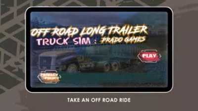 Offroad Long Trailer Truck Sim Captura de tela 1