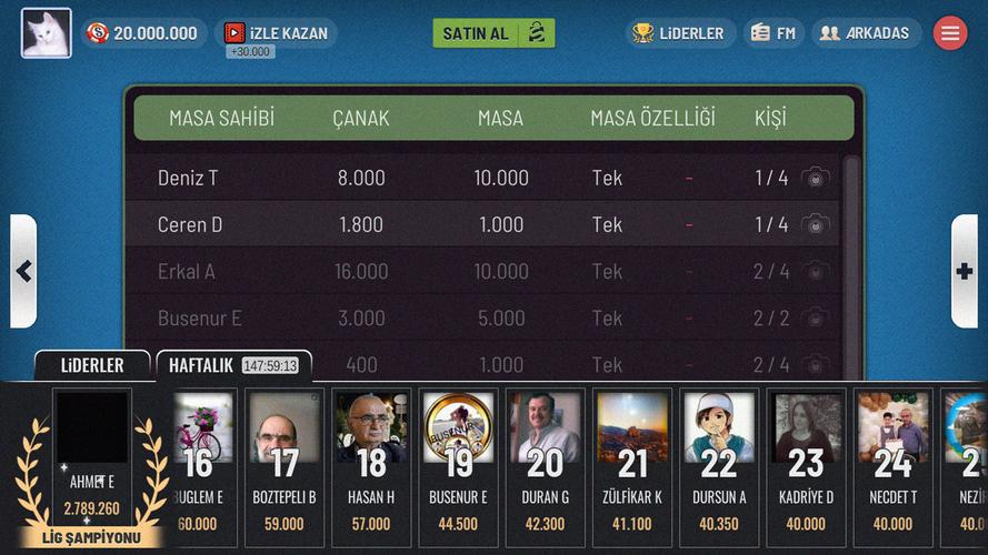 Çanak Okey Sedef - Eşli, Canlı應用截圖第2張