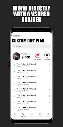 V Shred: Diet & Fitness Screenshot 1