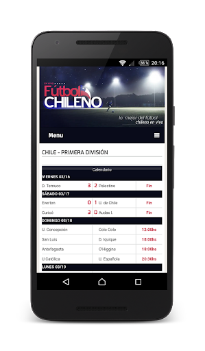 Live Chilean Soccer Screenshot 3