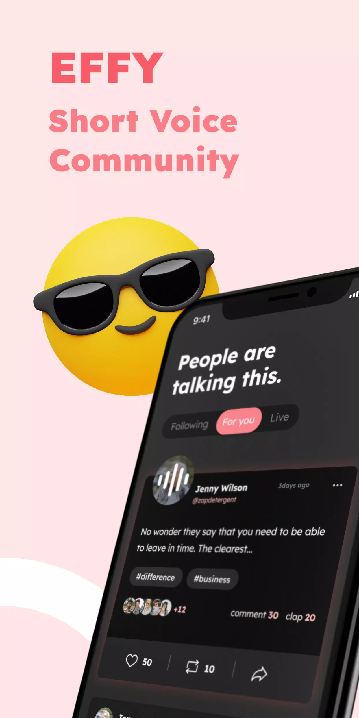 Effy - 30 sec Voice Community Screenshot 1