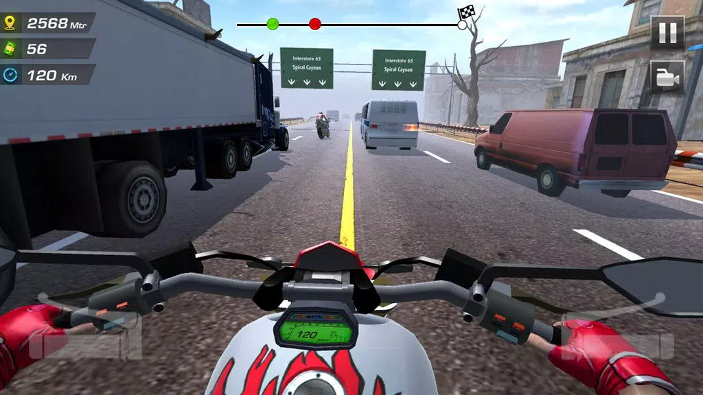 Highway Moto Rider 2: Traffic 스크린샷 1