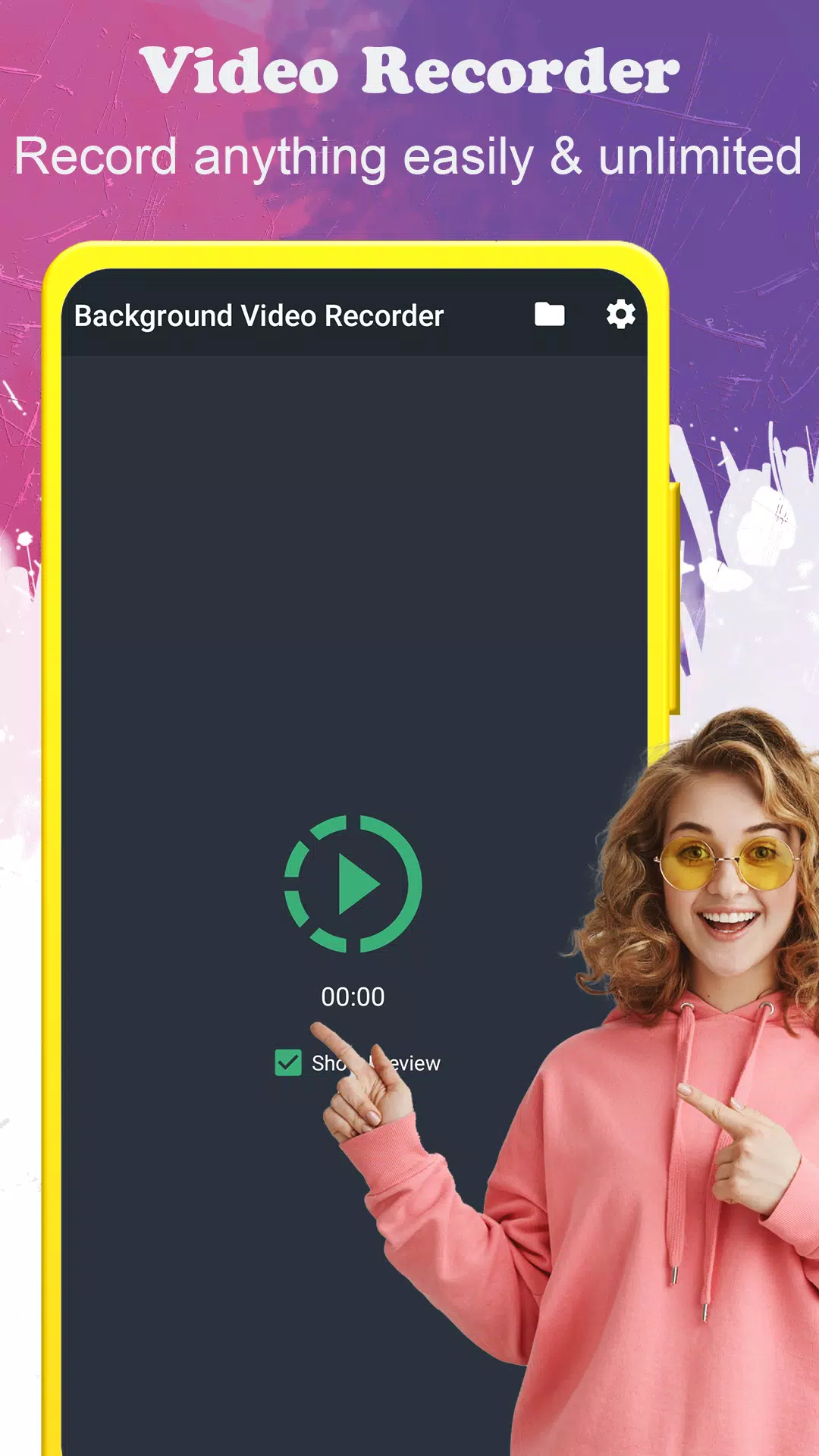 background video recorder Screenshot 1
