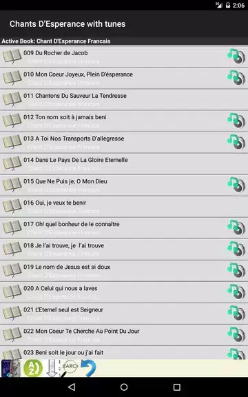 Chants D'Esperance with Tunes應用截圖第2張