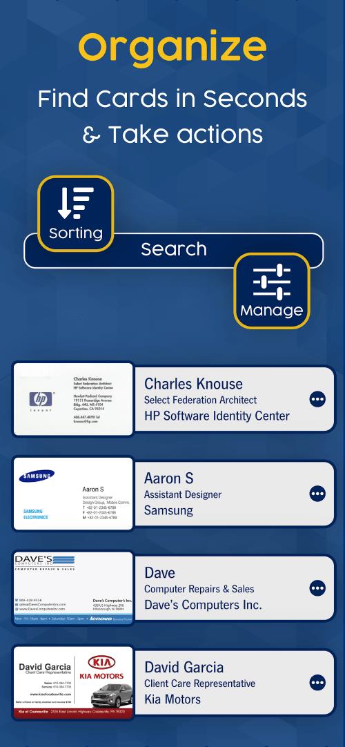 Business Card Scanner & Reader Screenshot 2