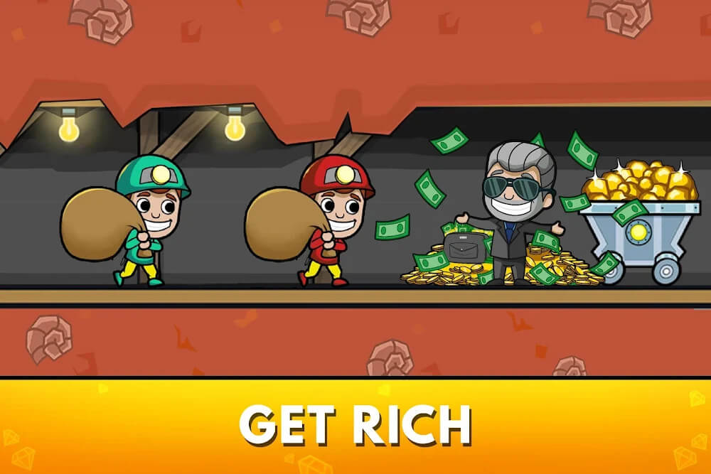 Idle Miner Tycoon Mod Скриншот 1