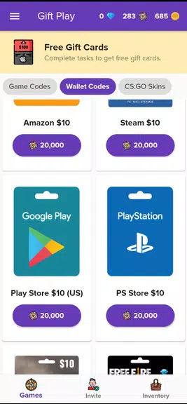 Gift Play - Earn Game Codes Screenshot 3